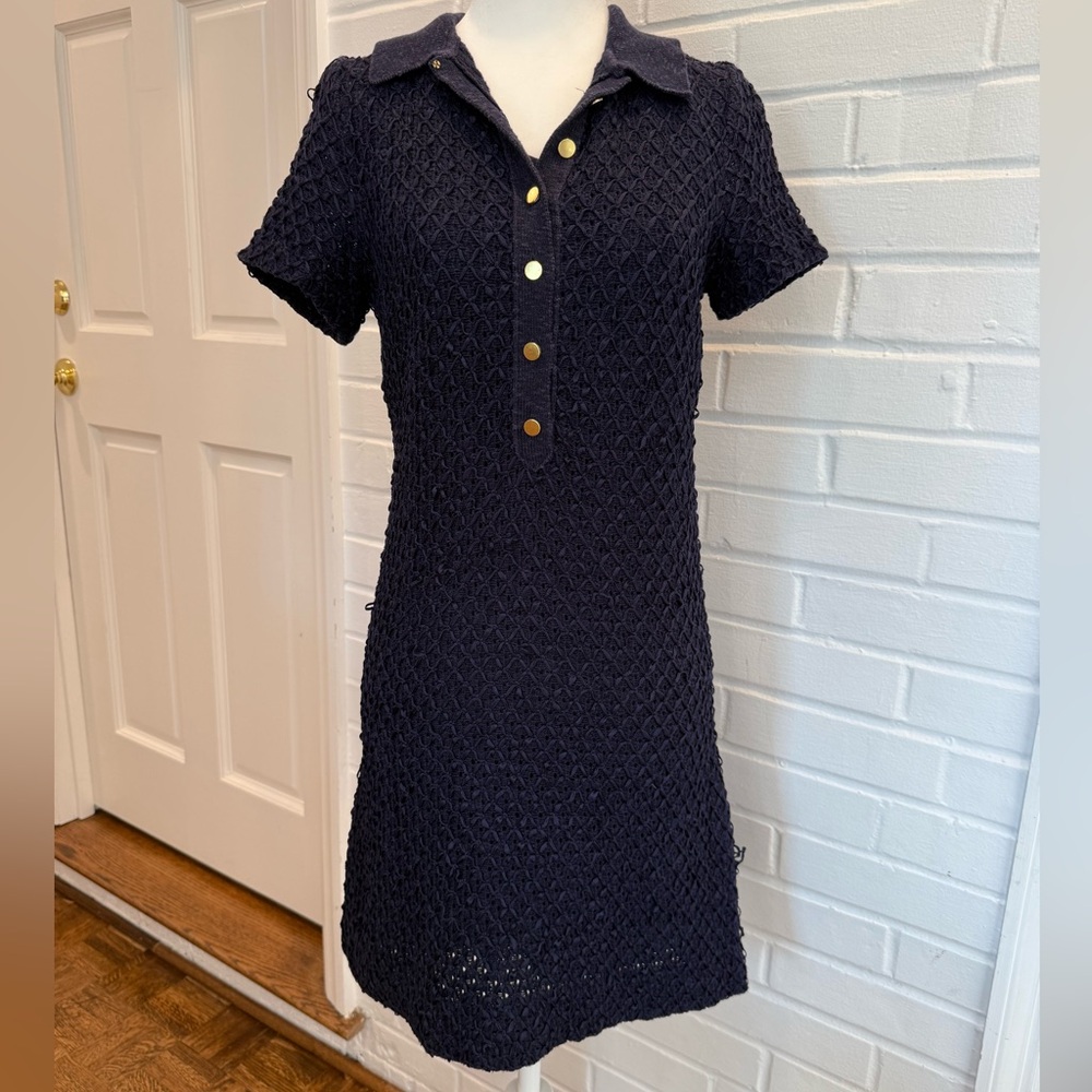 Anthropologie Navy Dress